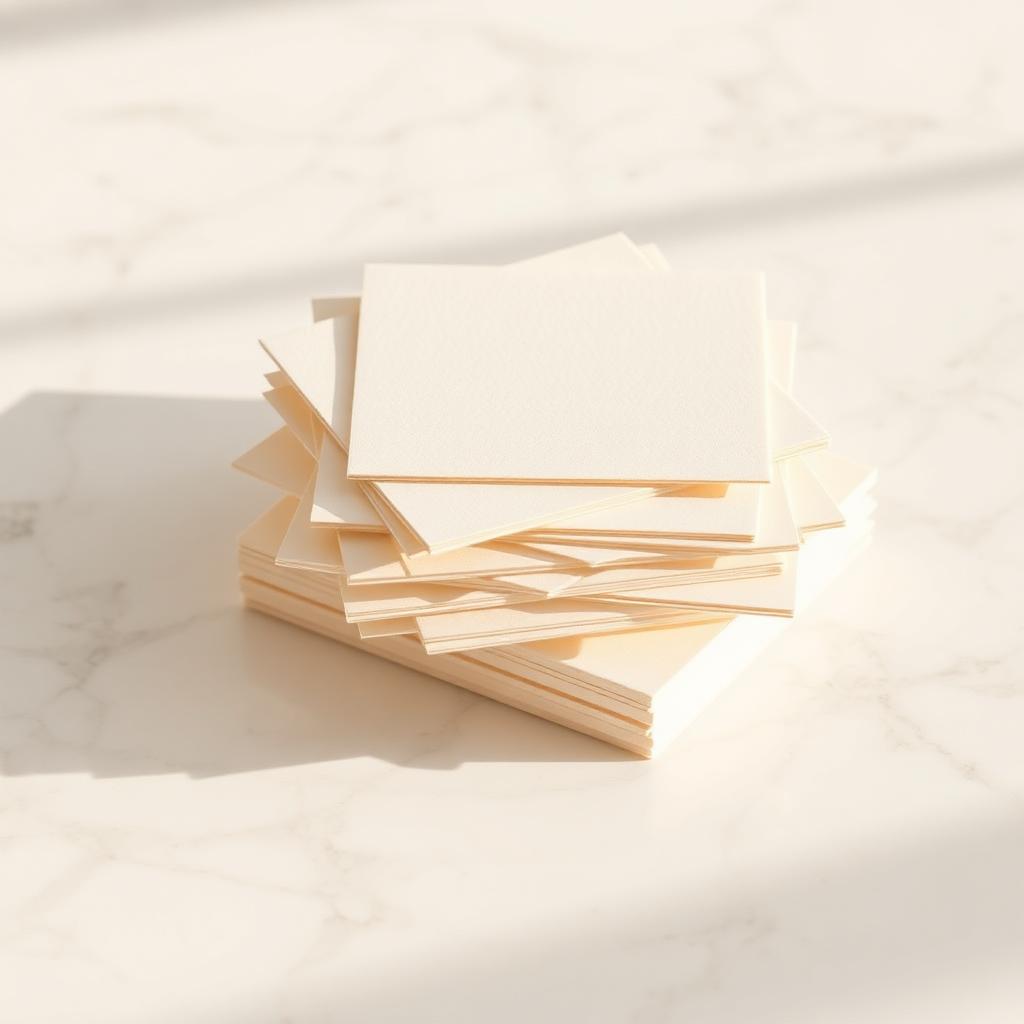Luxury cream stationery paper stack